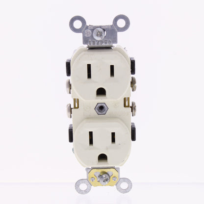 Leviton Scratched Lt Almond Commercial Outlet Duplex Receptacle 15A Bulk CR15-T