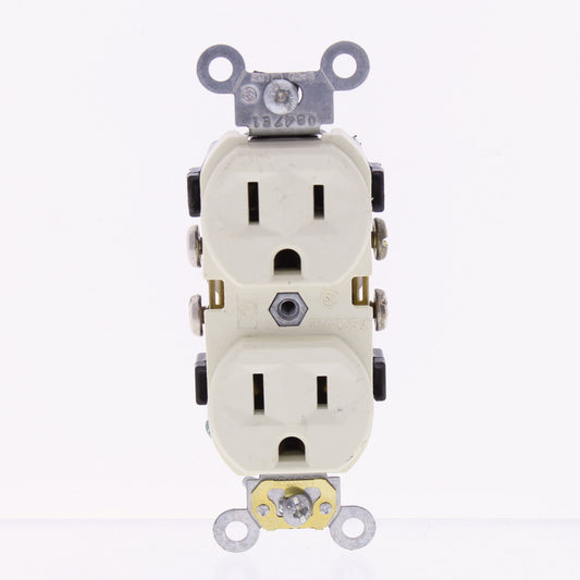 Leviton Scratched Lt Almond Commercial Outlet Duplex Receptacle 15A Bulk CR15-T