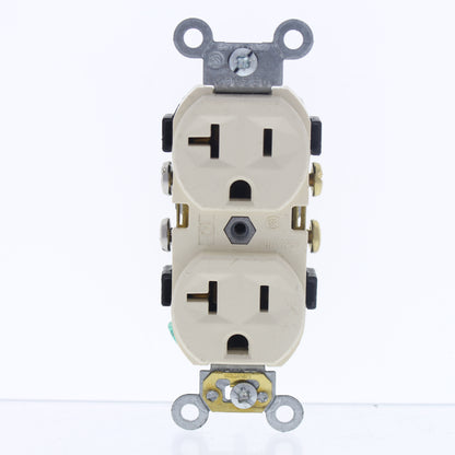 Leviton Almond Scratched Damaged Outlet Duplex Receptacle 20A Nema 5-20 CR20-A