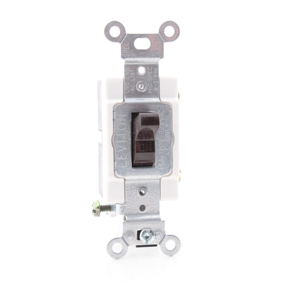 Leviton Brown COMMERCIAL Grade Toggle Wall Light Switch 15A CS115-2 Boxed