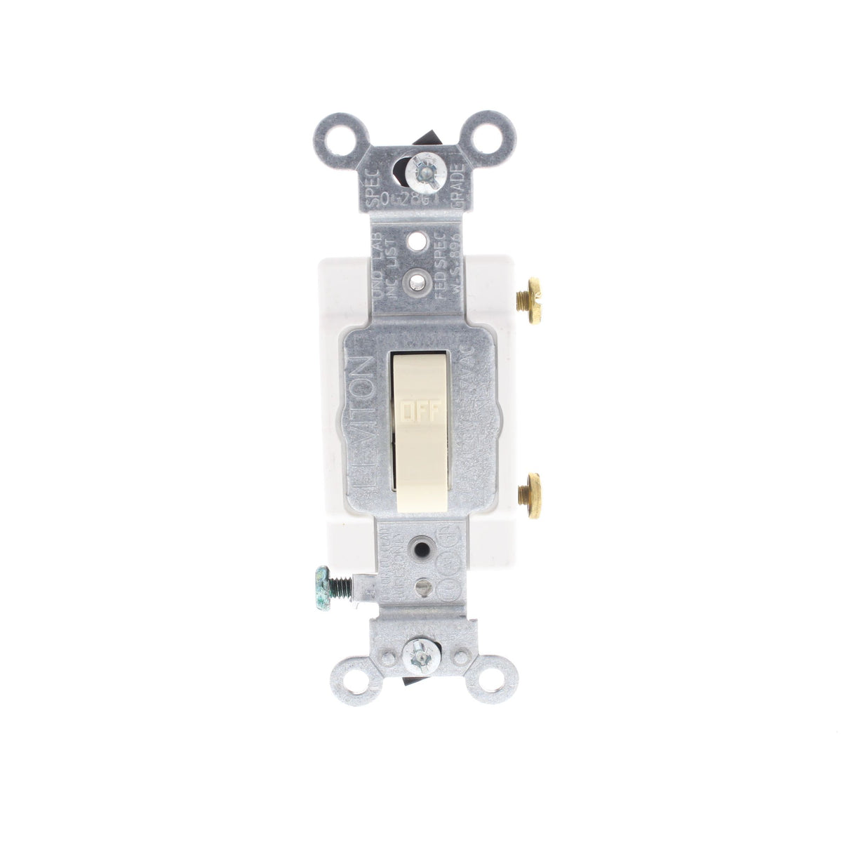 Leviton CS115-2A Almond Commercial Single Pole Toggle Switch Control 15A 10-Pack