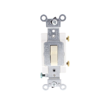 Leviton CS115-2A Almond Commercial Single Pole Toggle Switch Control 15A 10-Pack