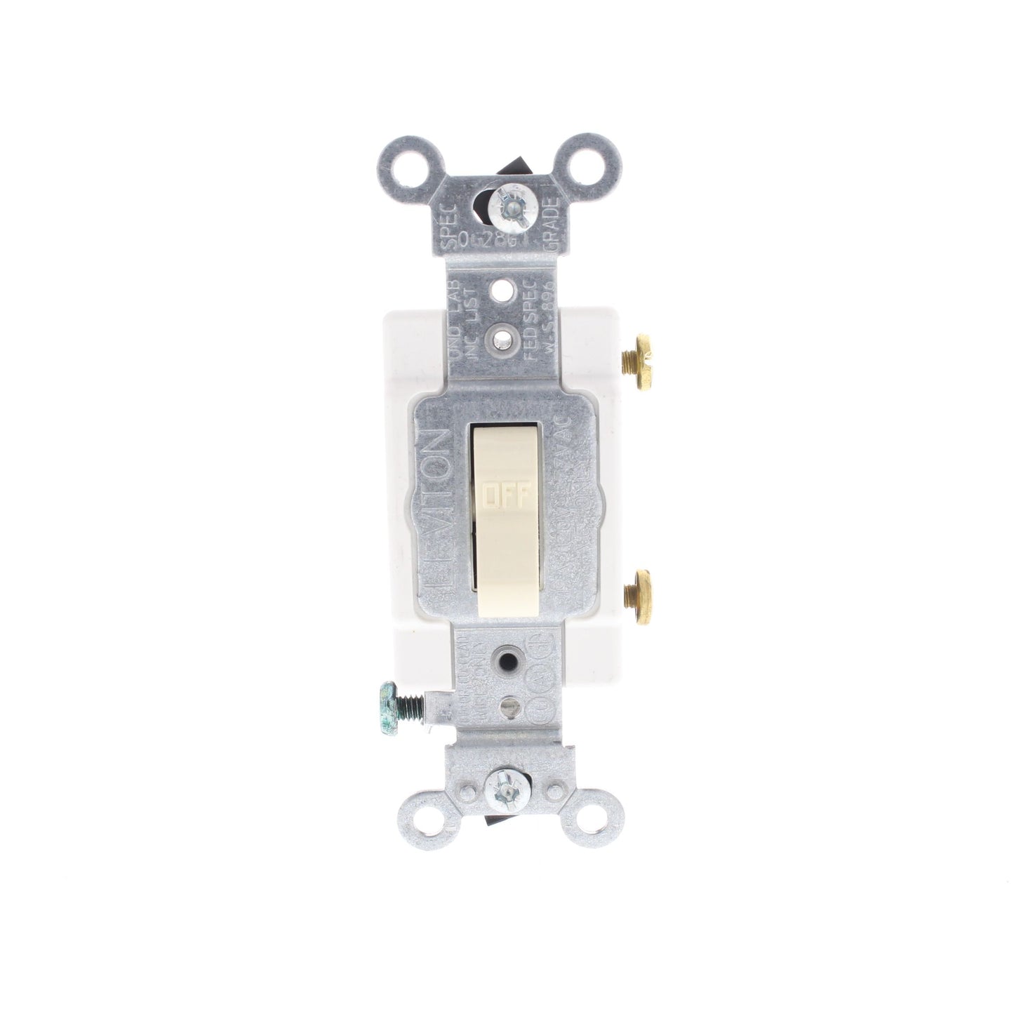 Leviton CS115-2A Almond Commercial Single Pole Toggle Switch Control 15A 10-Pack