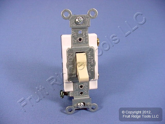 Leviton CS115-2I Ivory Single Pole Toggle Wall Light Switch Commercial Bulk 15A