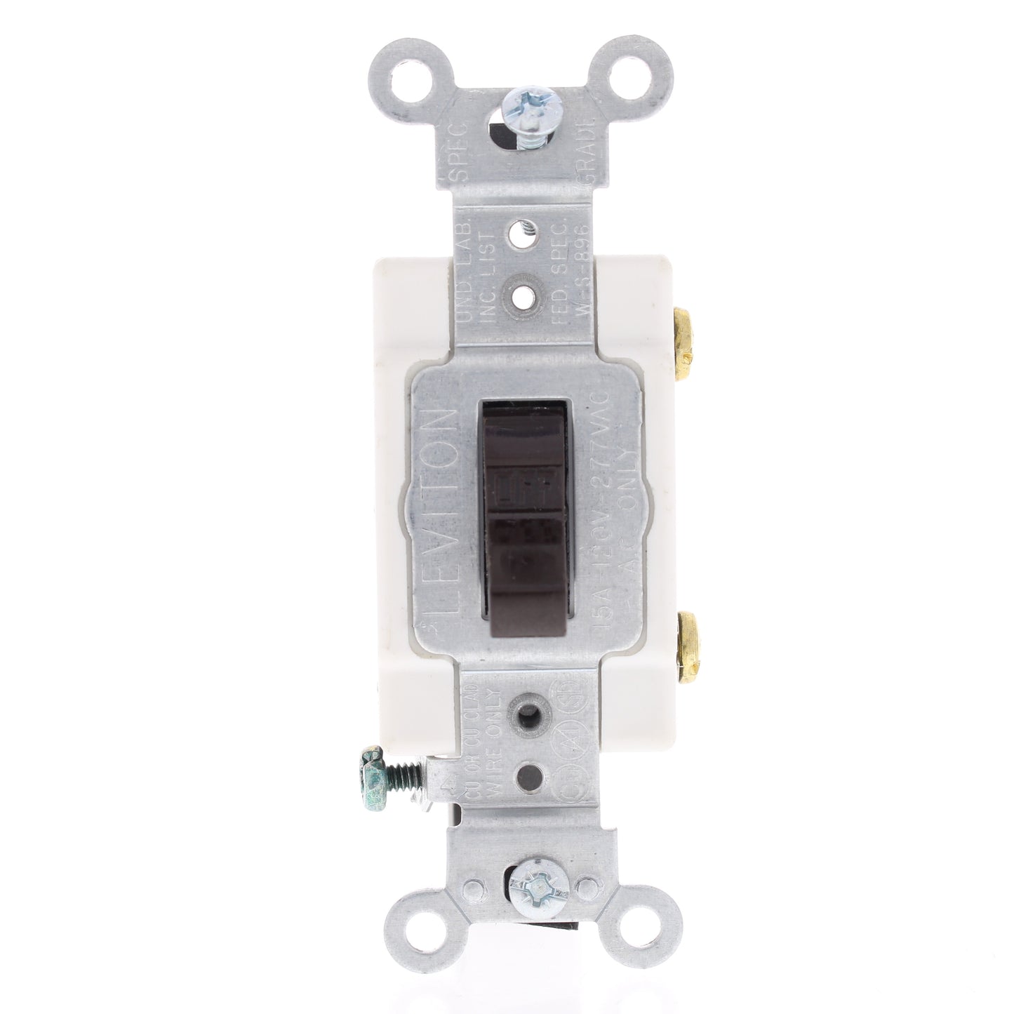 Leviton 15 Brown CS115 Quiet Toggle Switch Single-Pole Commercial Spec Grade AMP