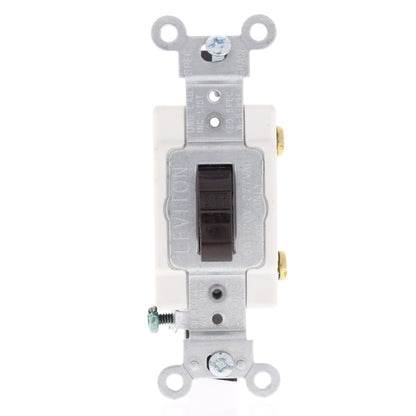 Leviton 15 Brown CS115 Quiet Toggle Switch Single-Pole Commercial Spec Grade AMP