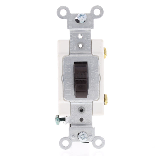 Leviton 15 Brown CS115 Quiet Toggle Switch Single-Pole Commercial Spec Grade AMP