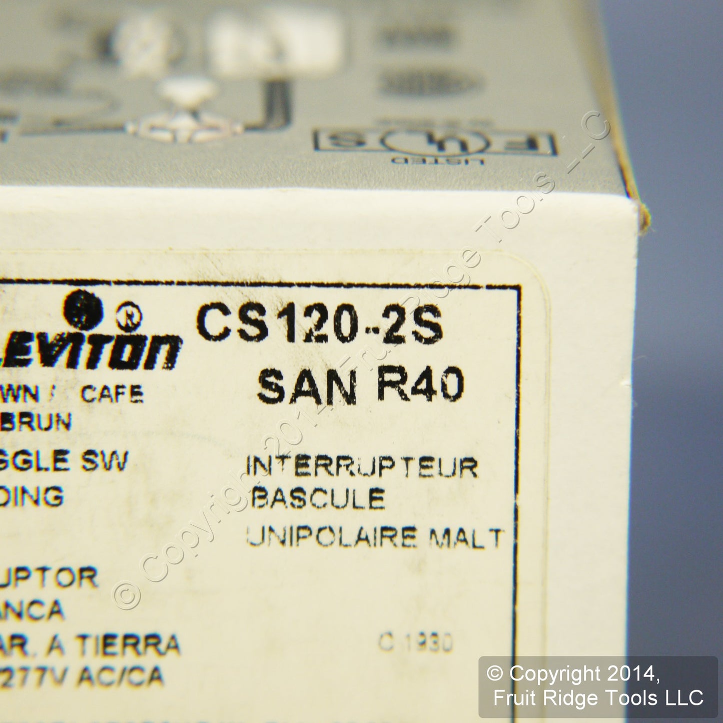 Leviton CS120-2 Brown Single Pole Toggle Light Switch Control Commercial 20A
