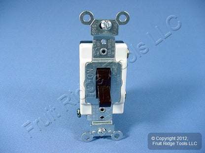Leviton CS120-2 Brown Commercial Toggle Light Switch Single Pole 20A 120/277Bulk
