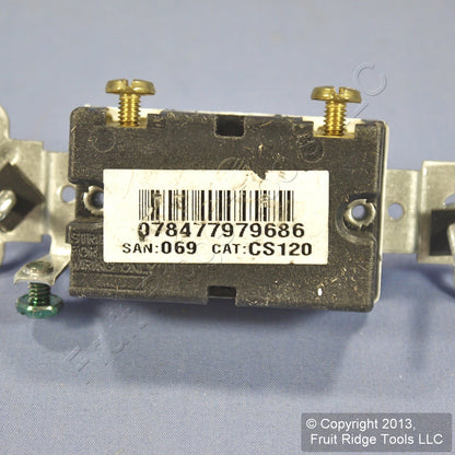 Leviton CS120-2A Almond Commercial Single Pole Toggle Wall Light Switch Bulk 20A