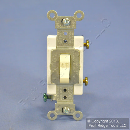 Leviton CS120-2A Almond Commercial Single Pole Toggle Wall Light Switch Bulk 20A