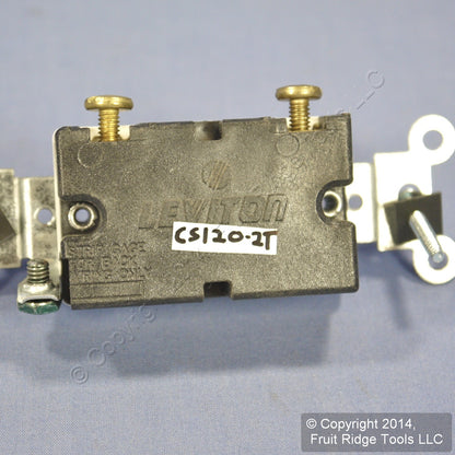 Leviton CS120-2T Light Almond Commercial Toggle Wall Light Switch 20A 120/277V