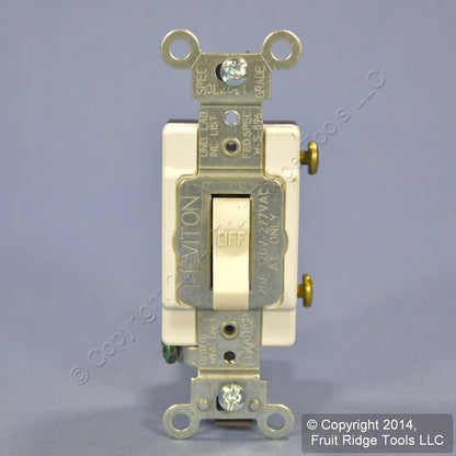Leviton CS120-2T Light Almond Commercial Toggle Wall Light Switch 20A 120/277V