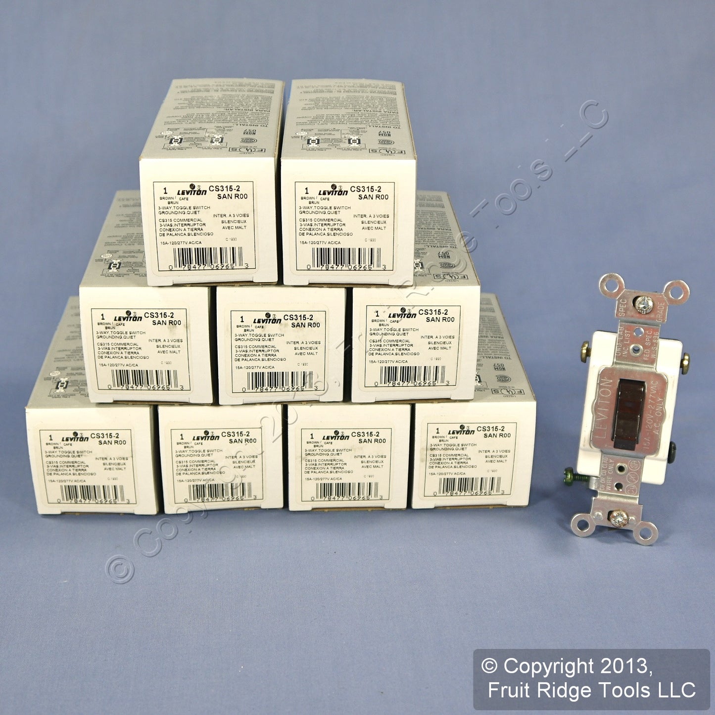 Leviton CS315-2 Brown 3-Way Commercial Toggle Wall Light Switches 15A 10-Pack