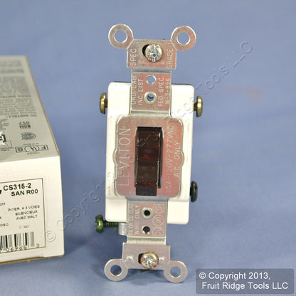 Leviton CS315-2 Brown 3-Way Commercial Toggle Wall Light Switches 15A 10-Pack