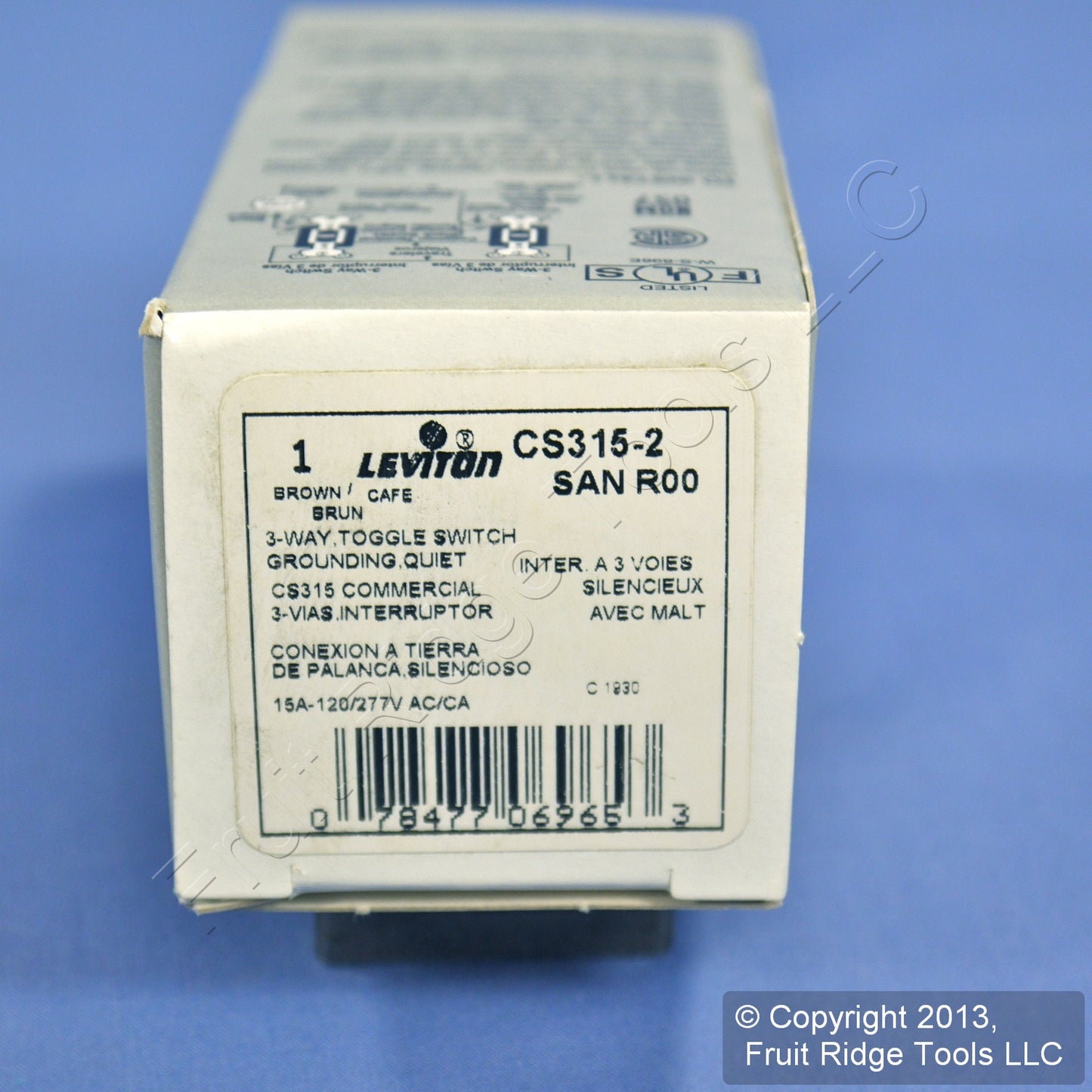 Leviton CS315-2 Brown 3-Way Commercial 15A Toggle Wall Light Switch Boxed