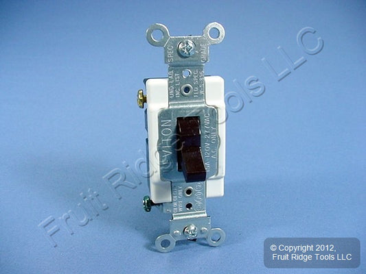 Leviton CS315-2 Brown 3-Way Commercial Grade Toggle Wall Light Switch 15A Bulk