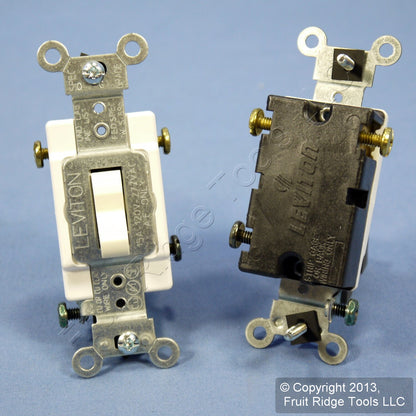 10 Leviton Almond 3-Way Commercial Toggle Wall Light Switches 15A CS315-2A