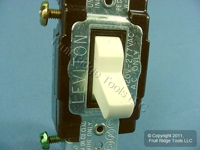 Leviton CS315-2A Almond 3-Way Commercial Toggle Wall Light Switch 15A