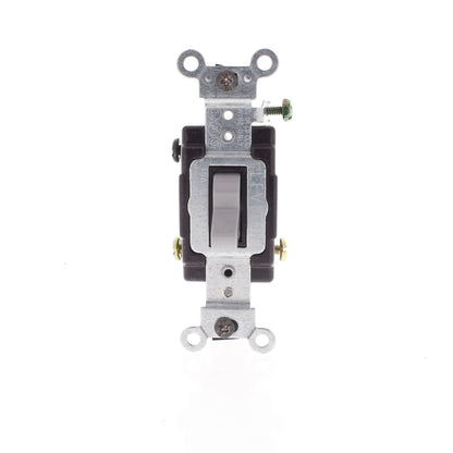 Leviton Gray 3-Way Commercial Toggle Wall Light Switch 15A CS315-2GY Boxed