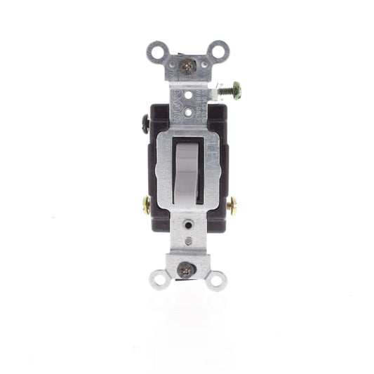 Leviton Gray 3-Way Commercial Toggle Wall Light Switch 15A CS315-2GY Boxed