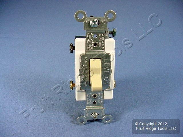 Leviton CS315-2I Ivory 3-WAY Commercial Grade Toggle Wall Light Switch 15A Bulk