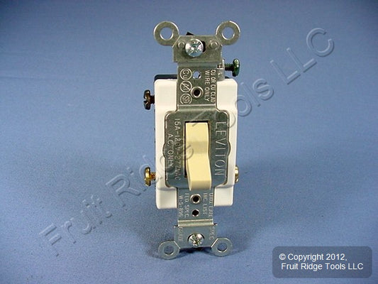 Leviton CS315-2I Ivory 3-WAY Commercial Grade Toggle Wall Light Switch 15A Bulk