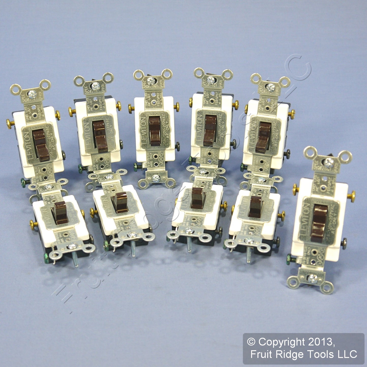 Leviton CS320-2 Brown 3-Way Commercial Toggle Wall Light Switches 20A 10-Pack