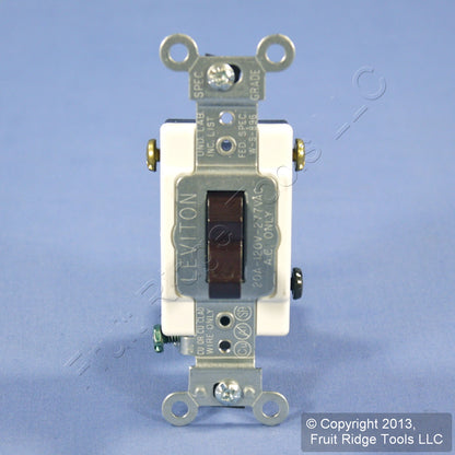 Leviton CS320-2 Brown 3-Way 20A Commercial Toggle Wall Light Switch Boxed