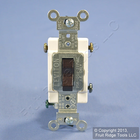 Leviton CS320-2S Brown 3-Way Commercial Grade Large Toggle Switch 20A 120/277VAC
