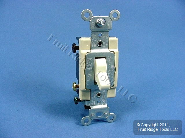 Leviton CS415-2A Almond 4-Way Commercial Grade Toggle Wall Light Switch 15A Bulk