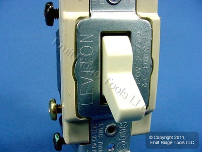 Leviton CS415-2A Almond 4-Way Commercial Grade Toggle Wall Light Switch 15A Bulk
