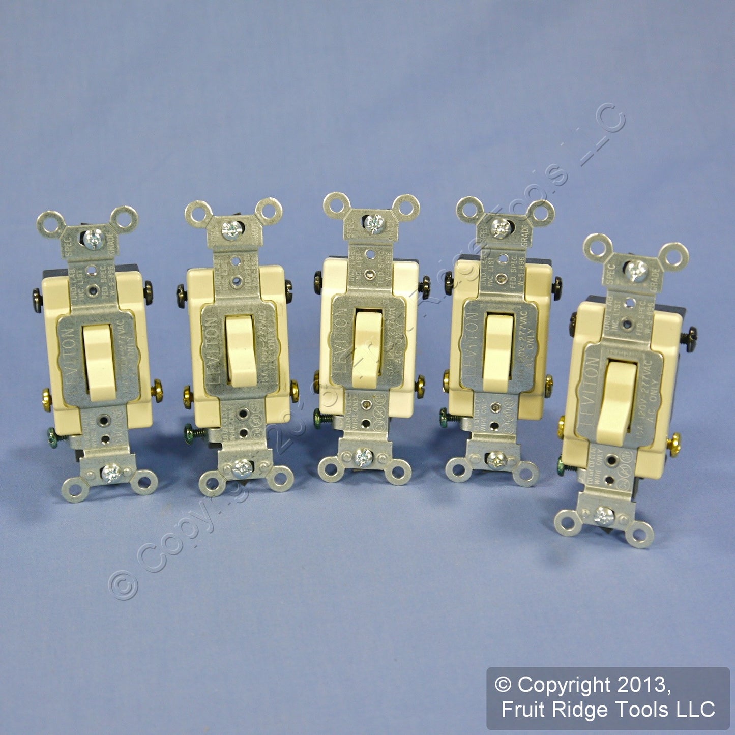 Leviton CS415-2I Ivory 4-Way Commercial Toggle Wall Light Switches 15A 5-Pack