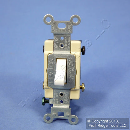 Leviton CS415-2W White 4-Way Commercial Grade Toggle Wall Light Switch Bulk 15A