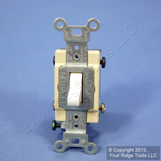 Leviton CS415-2W White 4-Way Commercial Grade Toggle Wall Light Switch Bulk 15A