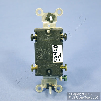 Leviton CS420-2 Brown 4-Way Commercial Toggle Wall Light Switch 20A