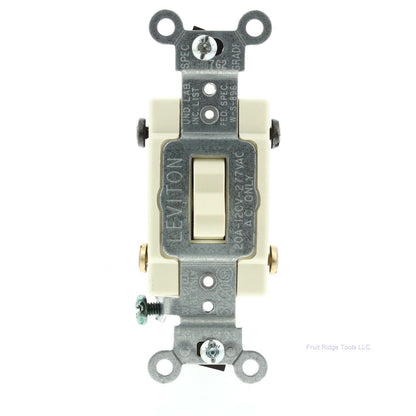 Leviton Almond 4-Way Commercial Toggle Wall Light Switch 15A CS420-2A