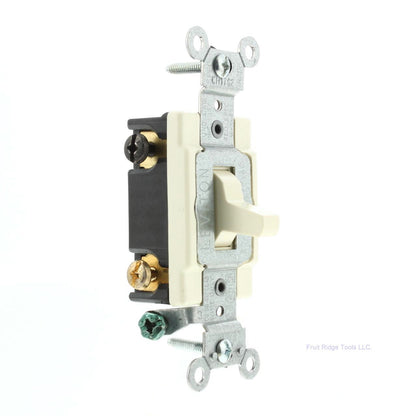 Leviton Almond 4-Way Commercial Toggle Wall Light Switch 15A CS420-2A