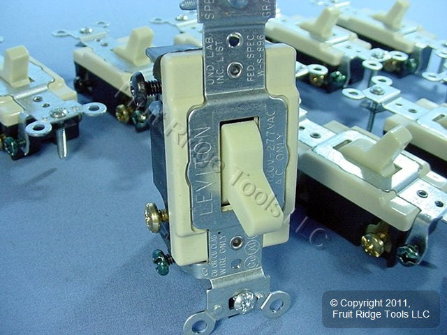 Leviton CS420-2I Ivory 4-Way Commercial Toggle Wall Light Switches 15A 10-Pack