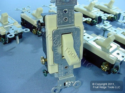 Leviton CS420-2I Ivory 4-Way Commercial Toggle Wall Light Switches 15A 10-Pack