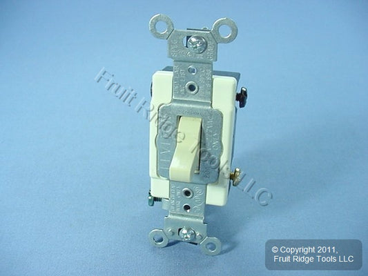 Leviton Ivory 4-Way COMMERCIAL Grade Toggle Wall Light Switch 15A Bulk CS420-2I