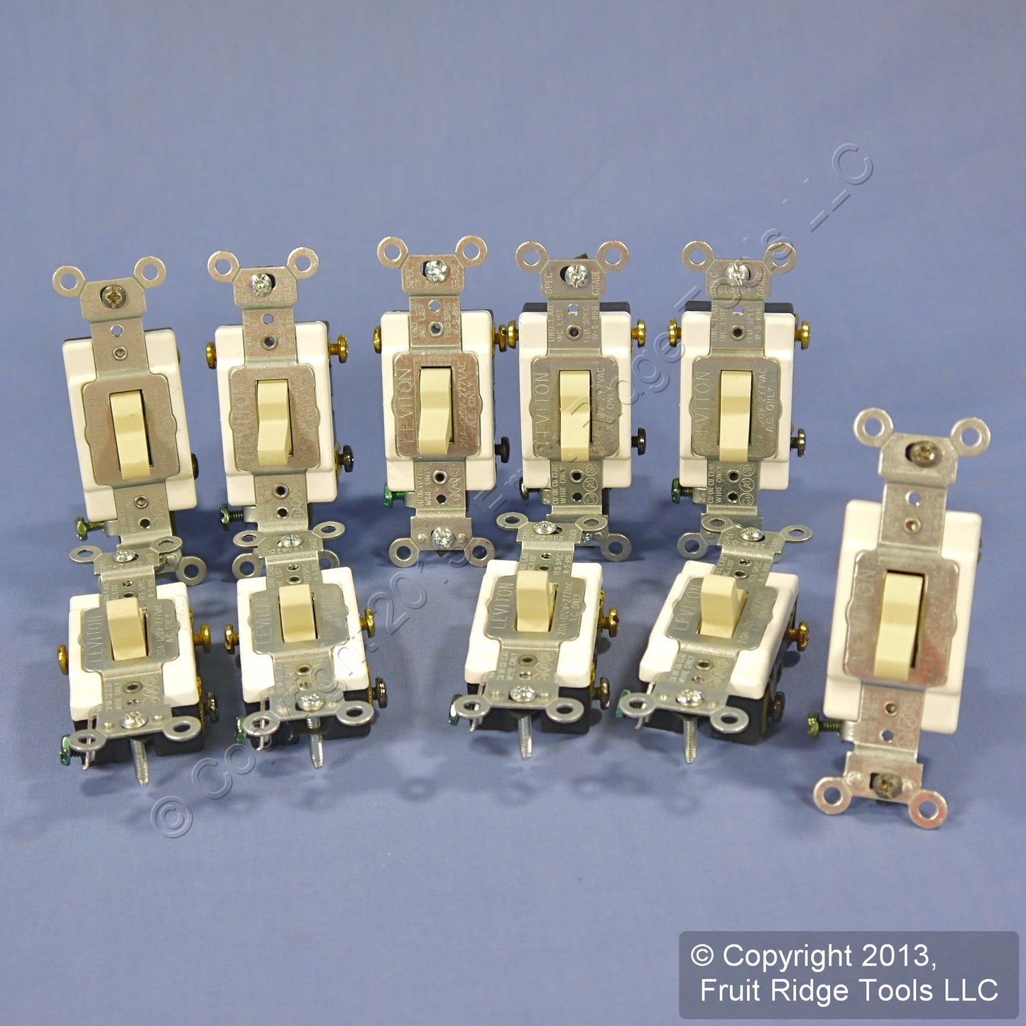 Leviton CSB3-20I Ivory 3-Way Commercial Toggle Wall Light Switches 20A 10-Pack