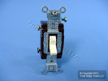 Leviton CSB4-20I Ivory Commercial 4-Way Toggle Wall Light Switch 20A