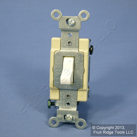 Leviton CSB4-2W White 4-Way Commercial 20A Toggle Wall Light Switch