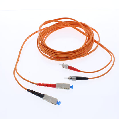 5M Leviton Fiber Optic Multi-Mode Duplex Patch Cable Cord ST SC 62mic CTD62-05M