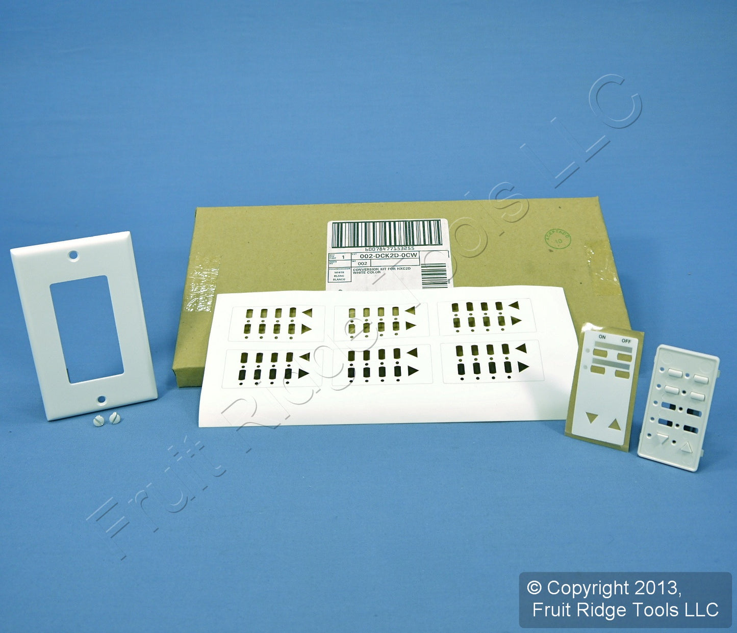 Leviton DCK2D-CW White Faceplate Color Change Kit for 2-Scene Dimming Controller