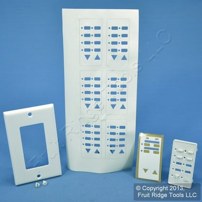 Leviton DCK2D-CW White Faceplate Color Change Kit for 2-Scene Dimming Controller