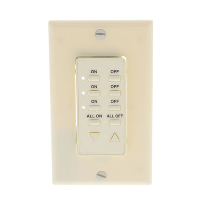 Leviton DCK4A-A Almond Color Change Kit for 3-Address ALL On/Off DHC Controller