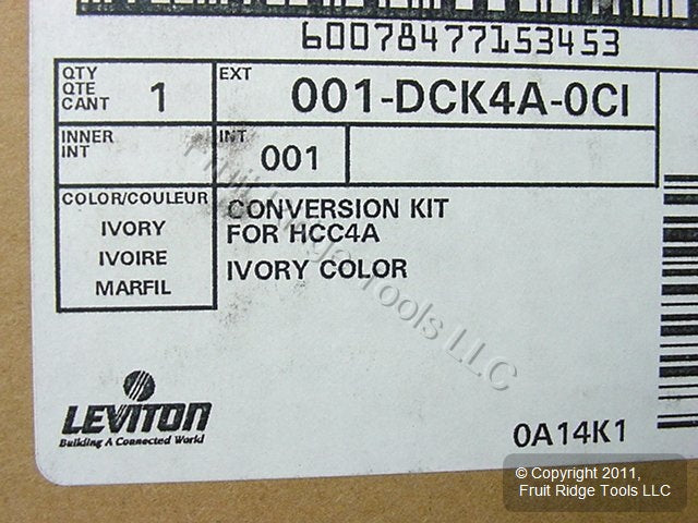 Leviton Ivory Color Change Kit for 3-Address Dimmer Controller w/Labels DCK4A-CI