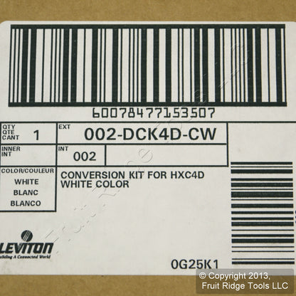 Leviton White Faceplate Color Change Kit for 4-Scene Dimming Controller DCK4D-CW